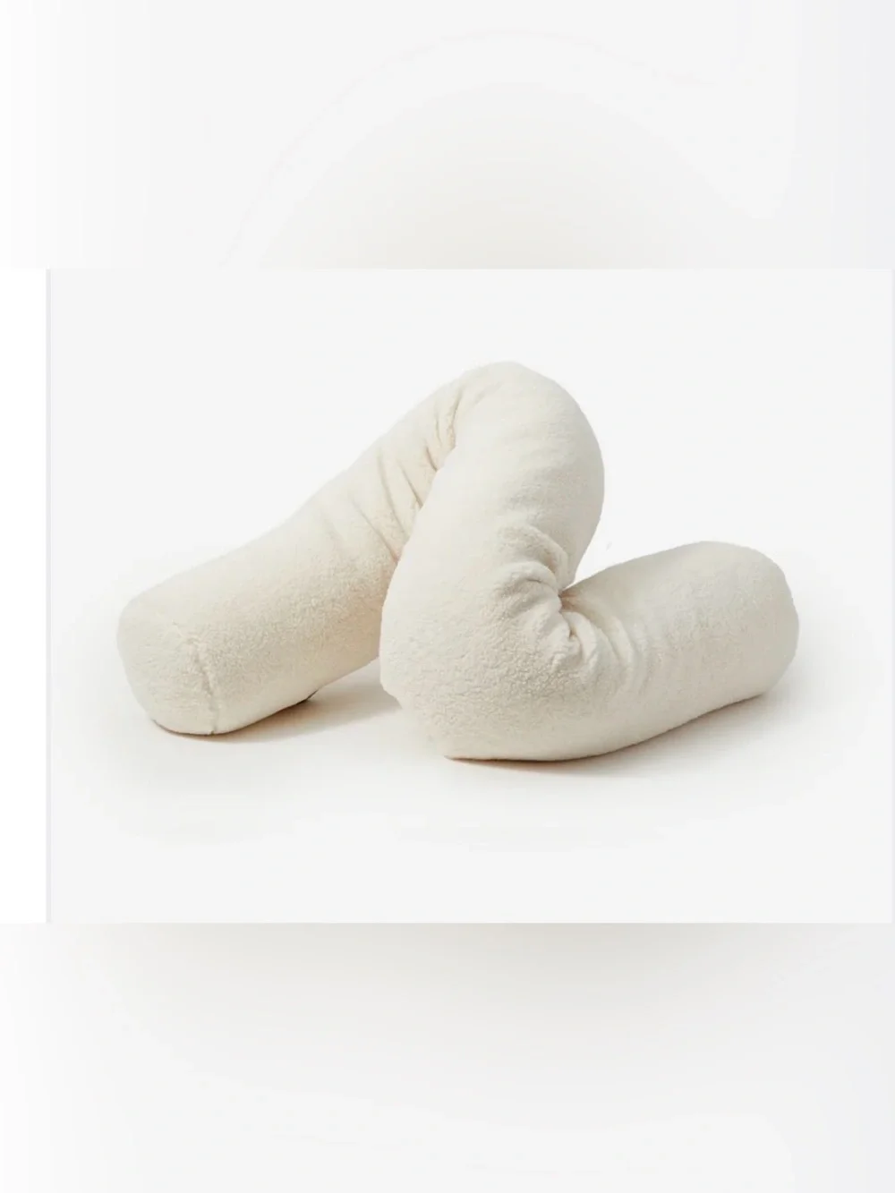 Buffy Wiggle Pillow with cream cover